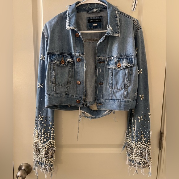 Calechie Custom Denim jewel jacket - Picture 3 of 6